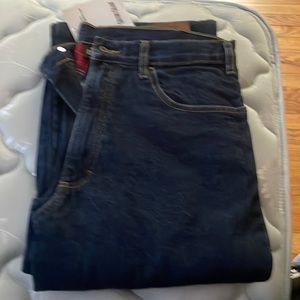 Mens new flannel lined jeans 32x34